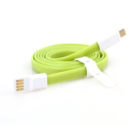 Кабель Auzer Flat USB to Lightning 8-pin Green